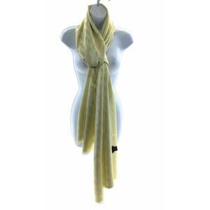 Zoe Madison Ivory & Gold Metallic Striped Rectangle Scarf